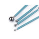 Modeling tools with stainless steel balls, set of 4 pcs - Azure blue (5 Sets) Modeling tools with stainless steel balls, set of 4 pcs - Azure blue (5 Sets)