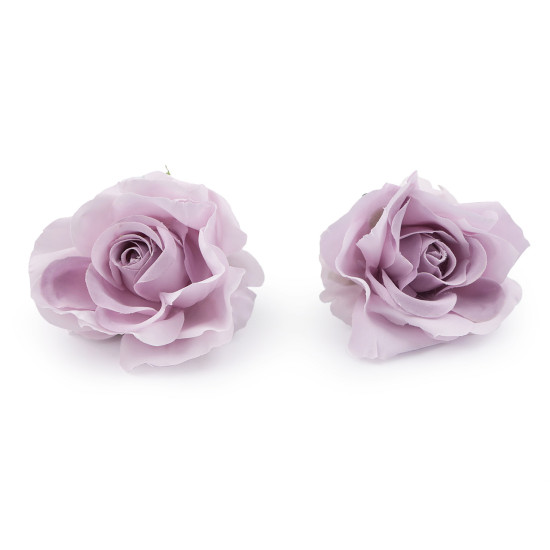 Artificial rose head ø5 cm - Pale pink (2 Pieces)