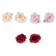 Artificial rose head ø5 cm - Pale pink (2 Pieces)