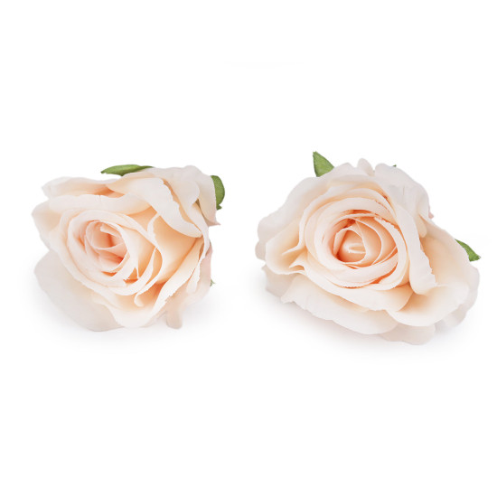 Artificial rose head ø5 cm - Pale pink (2 Pieces)