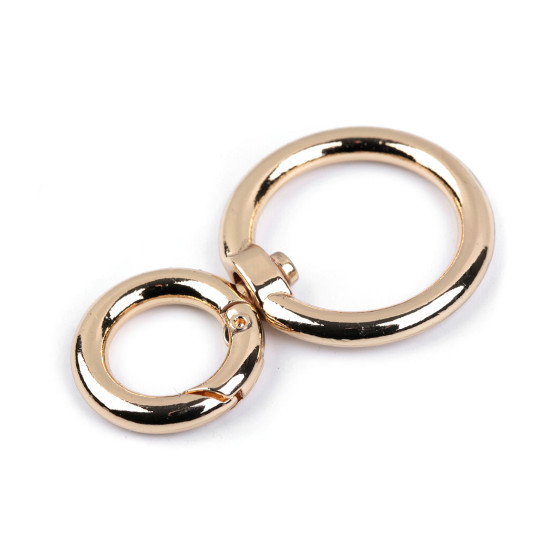 Fém forgós karabiner 25 mm-es befűző - Arany klasszik (3 Darabok) Fém forgós karabiner 25 mm-es befűző - Arany klasszik (3 Darabok)