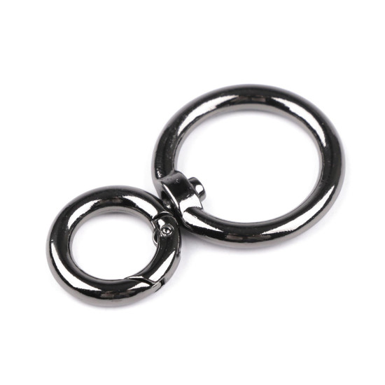 Fém forgós karabiner 25 mm-es befűző - Arany klasszik (3 Darabok) Fém forgós karabiner 25 mm-es befűző - Arany klasszik (3 Darabok)