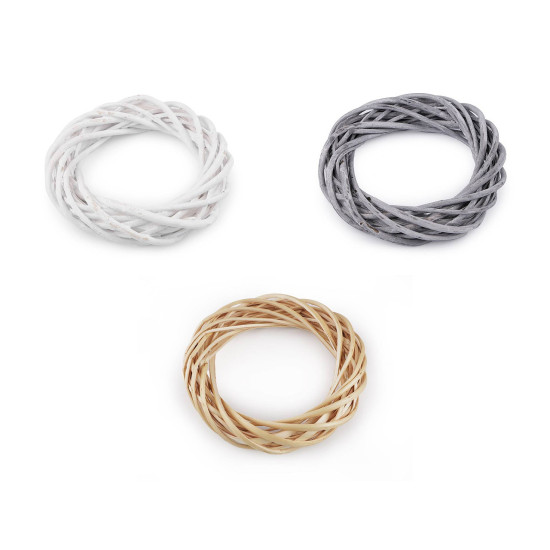 Wicker wreath ø20 cm - Natural light (1 Piece)
