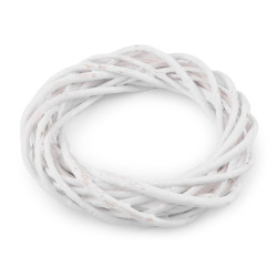 Wicker wreath ø25 cm - White (1 Piece)