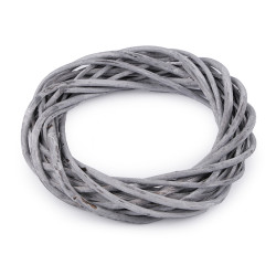 Wicker wreath ø25 cm - Grey (1 Piece)