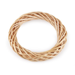 Wicker wreath ø25 cm - Ivory (1 Piece)