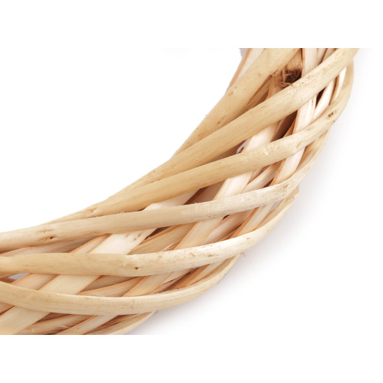 Wicker wreath ø25 cm - Grey (3 Pieces)