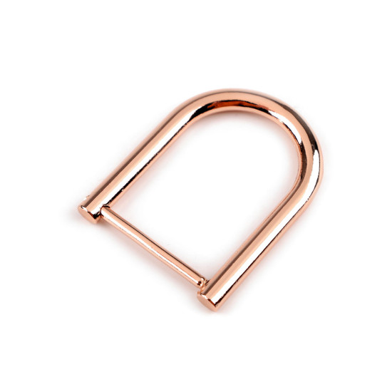 Anneau en d à visser pour confection de sacs à main, largeur 28 mm - Or rose (1 Pièce) Anneau en d à visser pour confection de sacs à main, largeur 28 mm - Or rose (1 Pièce)