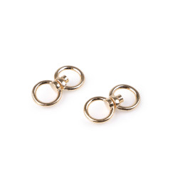 Anelli con occhielli girevoli, per borsetta, dimensioni: 17 x 33 mm - Oro rosa (100 Pezzi)