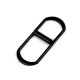 Metal belt buckle, double, pulling hole 20 mm - Black varnish (1 Piece) Metal belt buckle, double, pulling hole 20 mm - Black varnish (1 Piece)