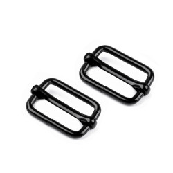 Adjustable webbing slider width 20 mm - Black varnish (10 Pieces)