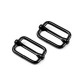 Adjustable webbing slider width 20 mm - Black varnish (100 Pieces) Adjustable webbing slider width 20 mm - Black varnish (100 Pieces)