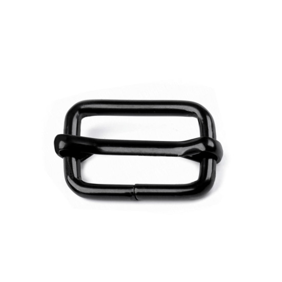 Adjustable webbing slider width 20 mm - Black varnish (100 Pieces) Adjustable webbing slider width 20 mm - Black varnish (100 Pieces)