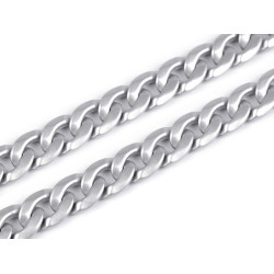 Łańcuszek do ozdabiania odzieży i galanterii szerokość 12 mm, metraż - Srebrny (1 Metr)