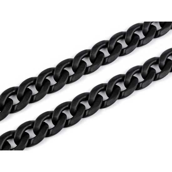 Chain for making and decorating clothes and accessories, width 12 mm - Black (1 Meter) Chain for making and decorating clothes and accessories, width 12 mm - Black (1 Meter)