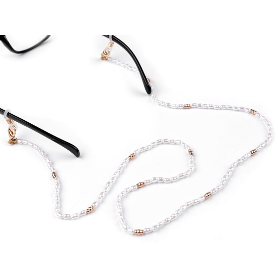 Cadena para gafas con perlas - Blanco (3 Piezas) Cadena para gafas con perlas - Blanco (3 Piezas)