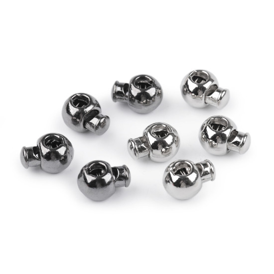 Butée de cordon métallique, 12 x 16 mm - Nickel noir (20 Pièces) Butée de cordon métallique, 12 x 16 mm - Nickel noir (20 Pièces)