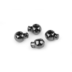 Butée de cordon métallique, 12 x 16 mm - Nickel noir (20 Pièces)