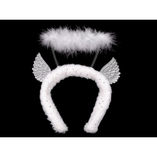 Opaska karnawałowa aniołek - White (4 Sztuki) Opaska karnawałowa aniołek - White (4 Sztuki)