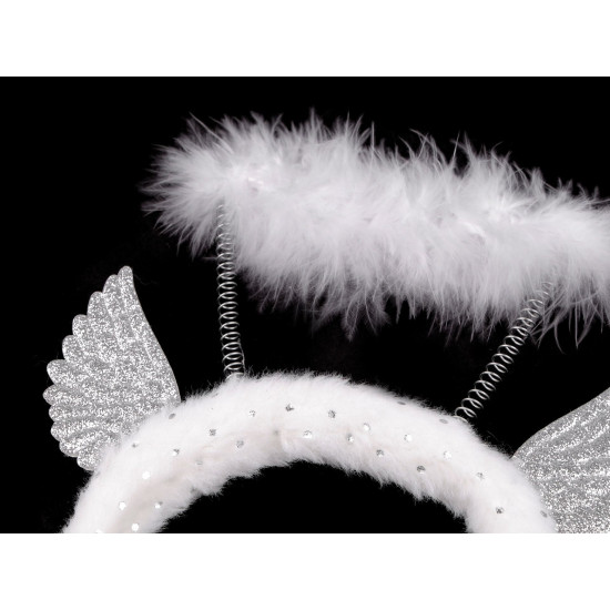 Opaska karnawałowa aniołek - White (4 Sztuki) Opaska karnawałowa aniołek - White (4 Sztuki)