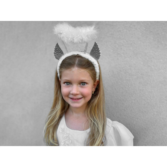 Opaska karnawałowa aniołek - White (4 Sztuki) Opaska karnawałowa aniołek - White (4 Sztuki)