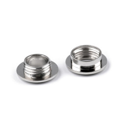 Screw back eyelet, inner ø8 mm / outer ø16 mm - Nickel (10 Pairs)
