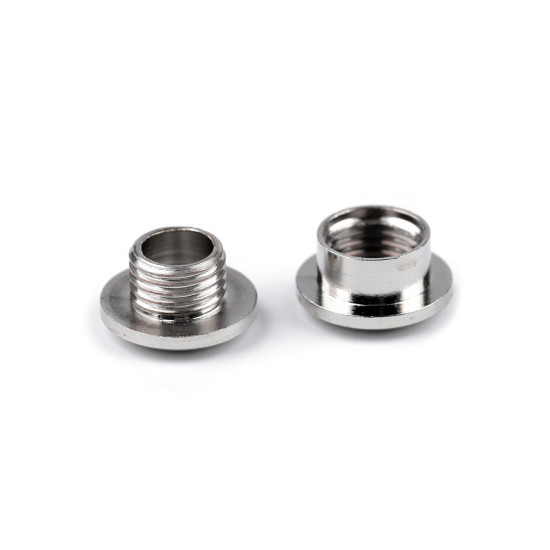 Screw back eyelet, inner ø5 mm / outer ø11 mm - Nickel (10 Pairs) Screw back eyelet, inner ø5 mm / outer ø11 mm - Nickel (10 Pairs)