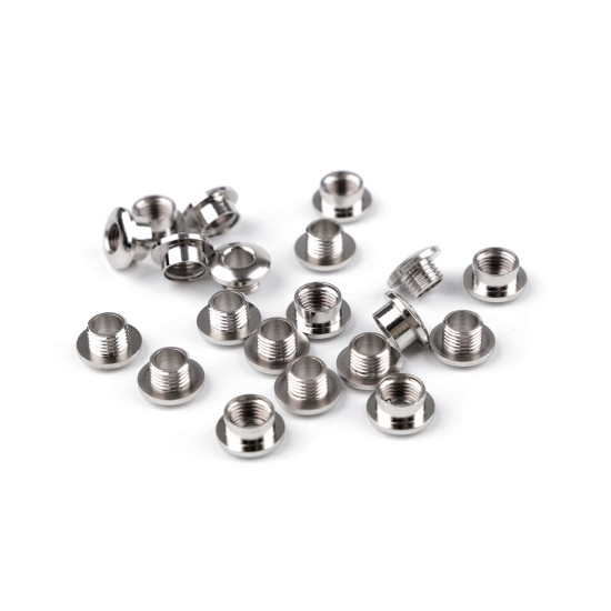 Screw back eyelet, inner ø5 mm / outer ø11 mm - Nickel (10 Pairs) Screw back eyelet, inner ø5 mm / outer ø11 mm - Nickel (10 Pairs)