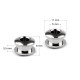 Screw back eyelet, inner ø5 mm / outer ø11 mm - Nickel (10 Pairs) Screw back eyelet, inner ø5 mm / outer ø11 mm - Nickel (10 Pairs)