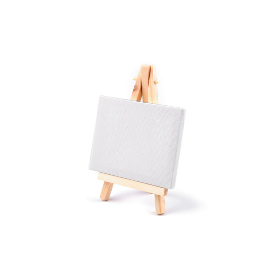 Mini sztaluga malarska z płótnem - White (12 Sztuki) Mini sztaluga malarska z płótnem - White (12 Sztuki)