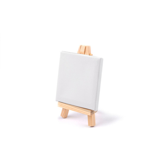 Mini sztaluga malarska z płótnem - White (12 Sztuki) Mini sztaluga malarska z płótnem - White (12 Sztuki)