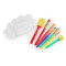 Art palette with paint brushes for painting - As pictured (1 Set)