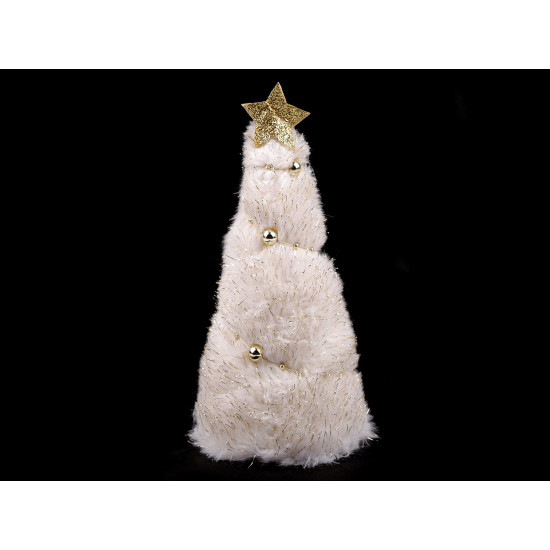 Albero di natale in pelliccia sintetica - Crema più chiaro (4 Pezzi) Albero di natale in pelliccia sintetica - Crema più chiaro (4 Pezzi)