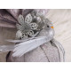 Bird with clip for christmas arrangement - Silver (1 Piece) Bird with clip for christmas arrangement - Silver (1 Piece)