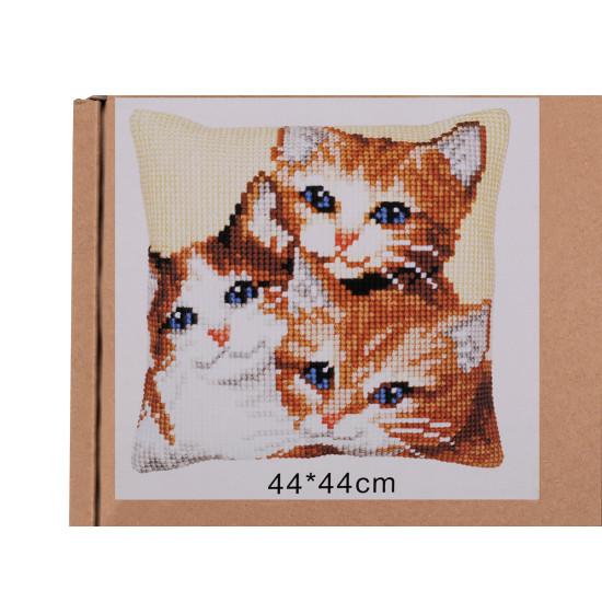 Creative set - pillowcase for embroidery - Brown (1 Piece) Creative set - pillowcase for embroidery - Brown (1 Piece)