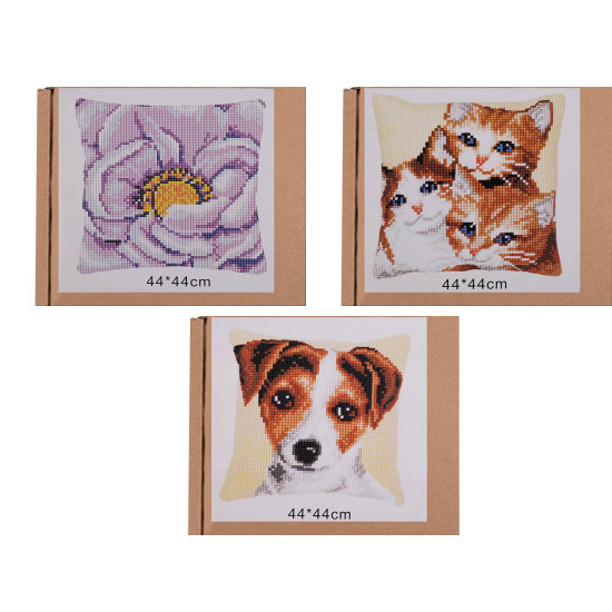 Creative set - pillowcase for embroidery - Brown (1 Piece) Creative set - pillowcase for embroidery - Brown (1 Piece)