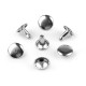 Double cap rivets / hollow rivets ø10 mm - Nickel (100 Pairs) Double cap rivets / hollow rivets ø10 mm - Nickel (100 Pairs)