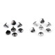 Double cap rivets / hollow rivets ø10 mm - Nickel (100 Pairs) Double cap rivets / hollow rivets ø10 mm - Nickel (100 Pairs)