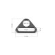 Metal triangle adjuster / triangular slide buckles, width 25 mm - Nickel antik (20 Pieces) Metal triangle adjuster / triangular slide buckles, width 25 mm - Nickel antik (20 Pieces)