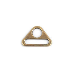 Metal triangle adjuster / triangular slide buckles, width 25 mm - Vintage brass (100 Pieces)