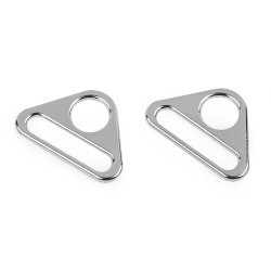 Metal triangle adjuster / triangular slide buckles, width 31 mm - Nickel (100 Pieces)