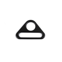 Metal triangle adjuster / triangular slide buckles, width 31 mm - Black varnish (100 Pieces)