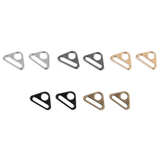 Metal triangle adjuster / triangular slide buckles, width 31 mm - Vintage brass (20 Pieces) Metal triangle adjuster / triangular slide buckles, width 31 mm - Vintage brass (20 Pieces)