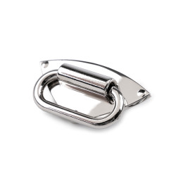 Fashion handbag buckle / clasp, width 30 mm - Nickel (10 Sets)