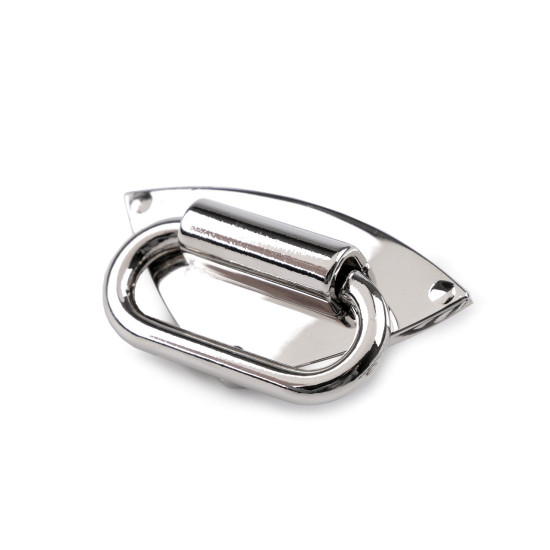 Fashion handbag buckle / clasp, width 30 mm - Nickel (10 Sets) Fashion handbag buckle / clasp, width 30 mm - Nickel (10 Sets)