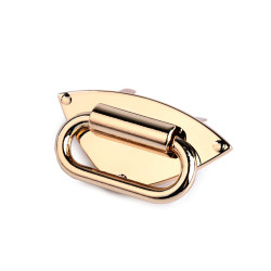 Fashion handbag buckle / clasp, width 30 mm - Gold classic (10 Sets)