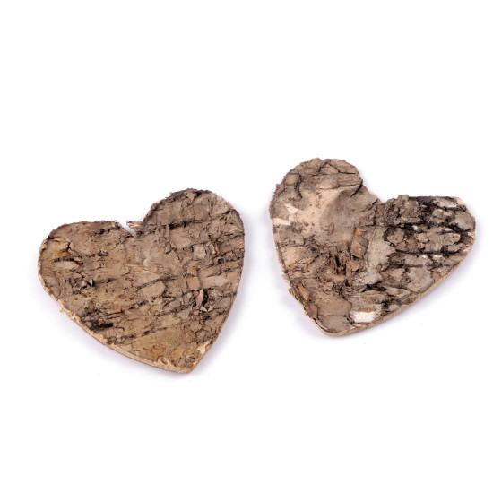 Natural birch heart / rustic wooden heart - Natural (80 Pieces) Natural birch heart / rustic wooden heart - Natural (80 Pieces)