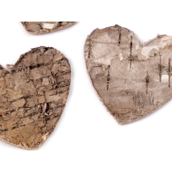 Natural birch heart / rustic wooden heart - Natural (80 Pieces) Natural birch heart / rustic wooden heart - Natural (80 Pieces)
