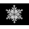 Adorno de copos de nieve para colgar ø10; 11 cm - Transparente (12 Piezas)