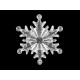 Adorno de copos de nieve para colgar ø10; 11 cm - Transparente (12 Piezas)